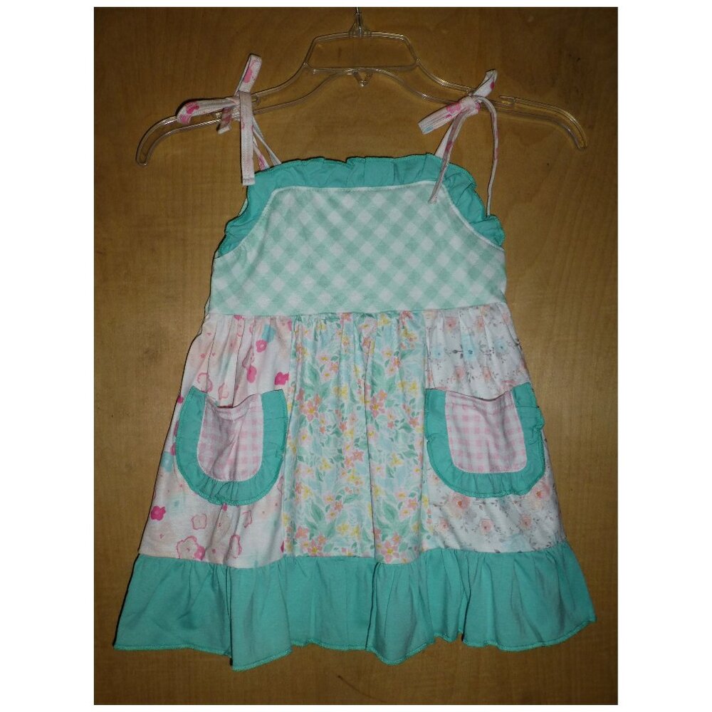Boutique Girls Floral Pocket Ruffle Dress
